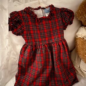 Plaid Red Kids Formal Dress